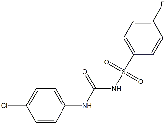 1-(4-Chlorophenyl)-3-(4-fluorophenylsulfonyl)urea 结构式