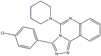 3-(4-Chlorophenyl)-5-(1-piperidinyl)-1,2,4-triazolo[4,3-c]quinazoline 结构式