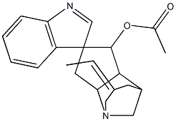 3-Ethylidene-4,5,5a,6,8,8a-hexahydrospiro[2H-1,5-methanocyclopent[b]azepine-7(3H),3'-[3H]indol]-6-ol acetate 结构式