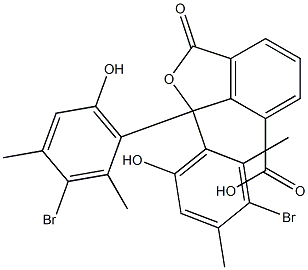 1,1-Bis(3-bromo-6-hydroxy-2,4-dimethylphenyl)-1,3-dihydro-3-oxoisobenzofuran-7-carboxylic acid 结构式