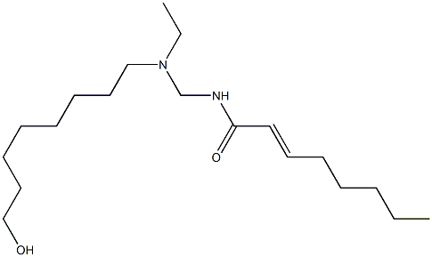 N-[[N-Ethyl-N-(8-hydroxyoctyl)amino]methyl]-2-octenamide 结构式