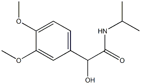 (+)-N-Isopropyl-3,4-dimethoxy-L-mandelamide 结构式