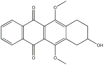 7,8,9,10-Tetrahydro-9-hydroxy-6,11-dimethoxy-5,12-naphthacenedione 结构式