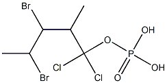 Phosphoric acid hydrogen (1,2-dibromopropyl)(1,1-dichloropropyl) ester 结构式