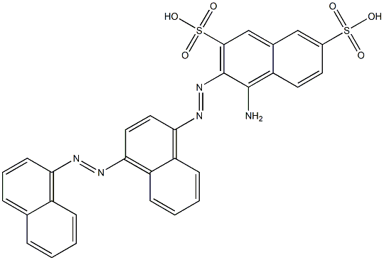 4-Amino-3-[[4-(1-naphthalenylazo)naphthalen-1-yl]azo]-2,7-naphthalenedisulfonic acid 结构式