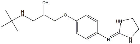 1-[4-[(Imidazolidin-2-ylidene)amino]phenoxy]-3-(tert-butylamino)-2-propanol 结构式