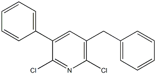 2,6-Dichloro-3-phenyl-5-benzylpyridine 结构式