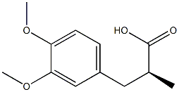 [S,(+)]-3-(3,4-Dimethoxyphenyl)-2-methylpropionic acid 结构式