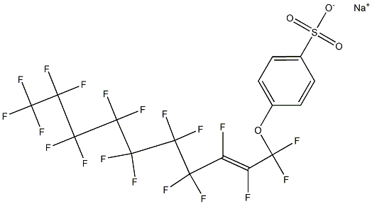 p-(Nonadecafluoro-2-decenyloxy)benzenesulfonic acid sodium salt 结构式