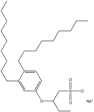 2-(3,4-Dinonylphenoxy)butane-1-sulfonic acid sodium salt 结构式