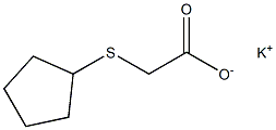 (Cyclopentylthio)acetic acid potassium salt 结构式