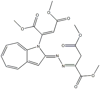 2-[2-[1-[(E)-1,2-Bis(methoxycarbonyl)vinyl]cyclohepta[b]pyrrole-2(1H)-ylidene]hydrazono]succinic acid dimethyl ester 结构式