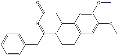 9,10-Dimethoxy-4-benzyl-1,6,7,11b-tetrahydro-2H-pyrimido[6,1-a]isoquinolin-2-one 结构式