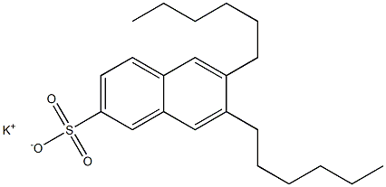 6,7-Dihexyl-2-naphthalenesulfonic acid potassium salt 结构式