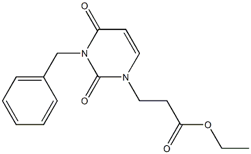 3-Benzyl-1-(2-ethoxycarbonylethyl)uracil 结构式