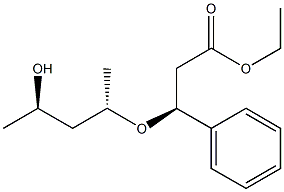 (S)-3-Phenyl-3-[(1S,3R)-1-methyl-3-hydroxybutoxy]propionic acid ethyl ester 结构式