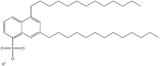5,7-Ditridecyl-1-naphthalenesulfonic acid potassium salt 结构式