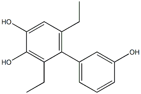 2,6-Diethyl-1,1'-biphenyl-3,3',4-triol 结构式