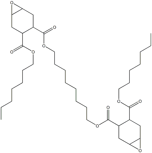 Bis[2-(heptyloxycarbonyl)-4,5-epoxy-1-cyclohexanecarboxylic acid]1,8-octanediyl ester 结构式