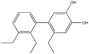 4-Ethyl-5-(2,3-diethylphenyl)benzene-1,2-diol 结构式