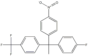 1-(4-Fluorophenyl)-1-(4-nitrophenyl)-1-(4-trifluoromethylphenyl)ethane 结构式