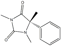 (5S)-1,3,5-Trimethyl-5-phenyl-2,4-imidazolidinedione 结构式