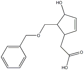 2-Benzyloxymethyl-3-hydroxy-4-cyclopentene-1-acetic acid 结构式