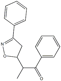 2-[(3-Phenyl-4,5-dihydroisoxazol)-5-yl]-1-phenyl-2-methylethan-1-one 结构式