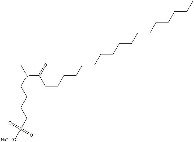 4-(N-Stearoyl-N-methylamino)-1-butanesulfonic acid sodium salt 结构式