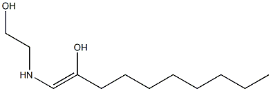 1-[(2-Hydroxyethyl)amino]-1-decen-2-ol 结构式