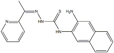 1-[1-(2-Pyridinyl)ethylidene]-4-(3-amino-2-naphthalenyl)thiosemicarbazide 结构式