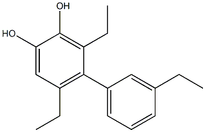 3,5-Diethyl-4-(3-ethylphenyl)benzene-1,2-diol 结构式