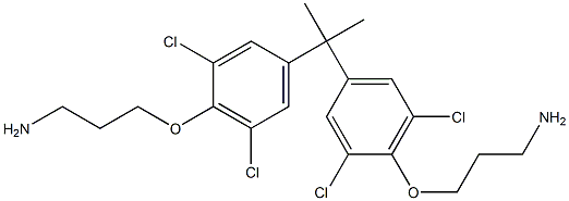 3,3'-[Isopropylidenebis(2,6-dichloro-4,1-phenyleneoxy)]bis(1-propanamine) 结构式