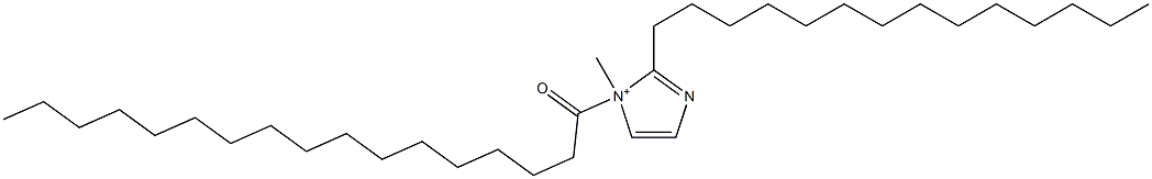 1-Methyl-1-heptadecanoyl-2-tetradecyl-1H-imidazol-1-ium 结构式