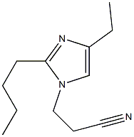 2-Butyl-1-(2-cyanoethyl)-4-ethyl-1H-imidazole 结构式