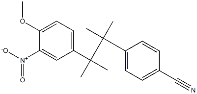 4-[1,1,2-Trimethyl-2-(4-methoxy-3-nitrophenyl)propyl]benzonitrile 结构式