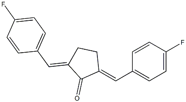 2,5-Bis[(E)-4-fluorobenzylidene]cyclopentanone 结构式