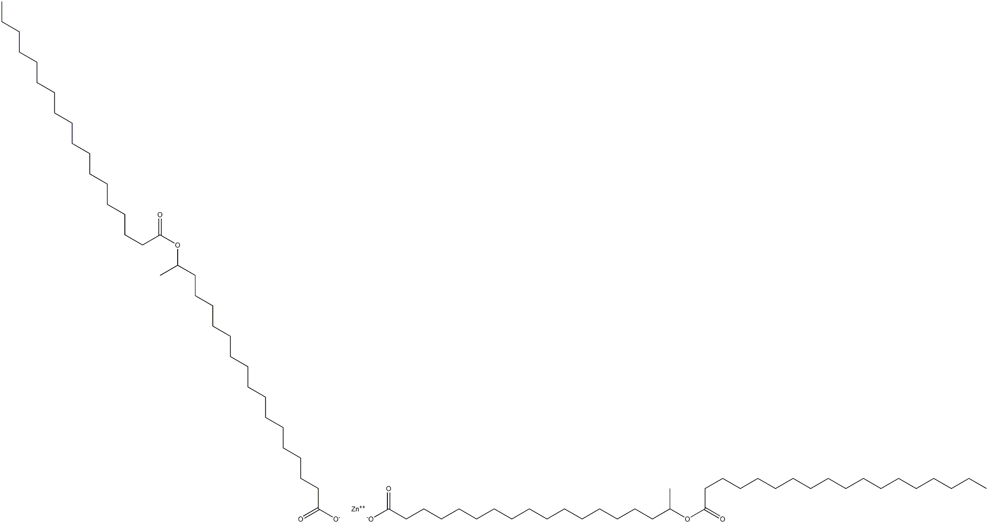 Bis(17-stearoyloxyoctadecanoic acid)zinc salt 结构式