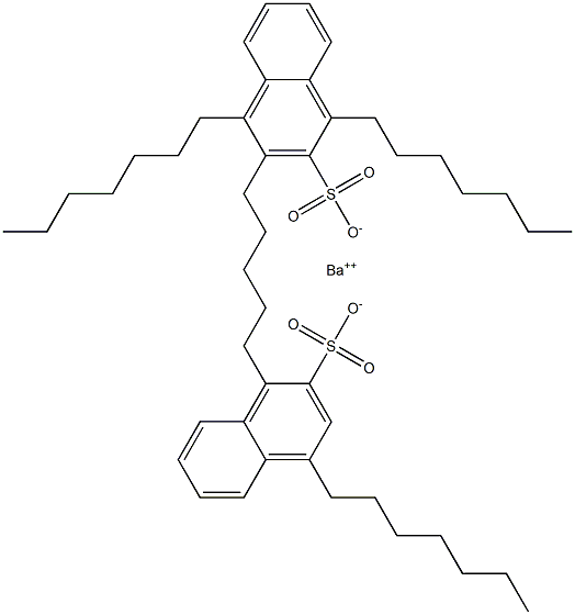 Bis(1,4-diheptyl-2-naphthalenesulfonic acid)barium salt 结构式