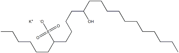 12-Hydroxytricosane-7-sulfonic acid potassium salt 结构式