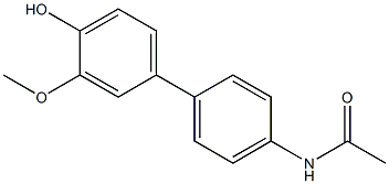 3-Methoxy-4'-(acetylamino)biphenyl-4-ol 结构式