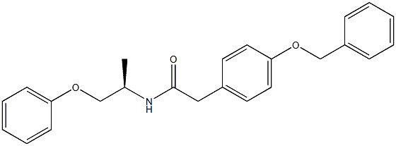 (+)-2-[4-(Benzyloxy)phenyl]-N-[(R)-1-methyl-2-(phenyloxy)ethyl]acetamide 结构式