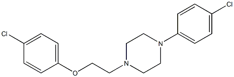 1-[2-(4-Chlorophenoxy)ethyl]-4-(4-chlorophenyl)piperazine 结构式