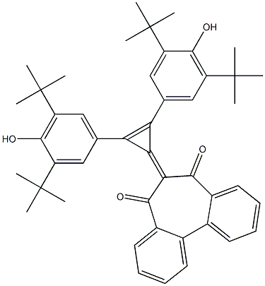 6-[2,3-Bis(3,5-ditert-butyl-4-hydroxyphenyl)-2-cyclopropene-1-ylidene]-5H-dibenzo[a,c]cycloheptene-5,7(6H)-dione 结构式