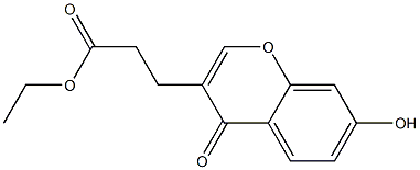 3-(7-Hydroxy-4-oxo-4H-1-benzopyran-3-yl)propionic acid ethyl ester 结构式