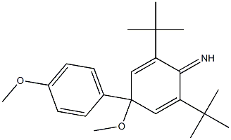 2,6-Di-tert-butyl-4-methoxy-4-(4-methoxy-phenyl)-2,5-cyclohexadien-1-imine 结构式