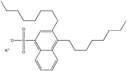 3,4-Dioctyl-1-naphthalenesulfonic acid potassium salt 结构式
