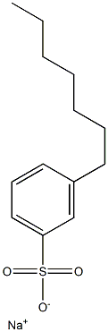 3-Heptylbenzenesulfonic acid sodium salt 结构式