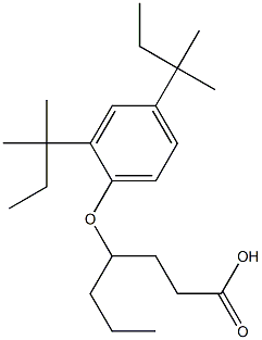4-(2,4-Di-tert-pentylphenoxy)heptanoic acid 结构式