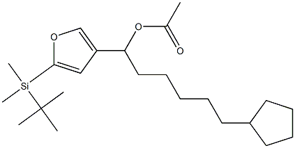 Acetic acid 1-[5-(tert-butyldimethylsilyl)-3-furyl]-6-cyclopentylhexyl ester 结构式